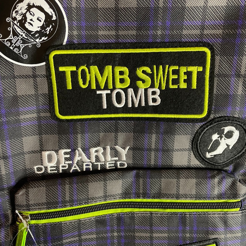 NWT Haunted Mansion Plaid Backpack - Picture 2 of 5